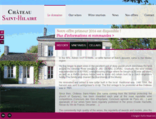 Tablet Screenshot of chateau-st-hilaire.com